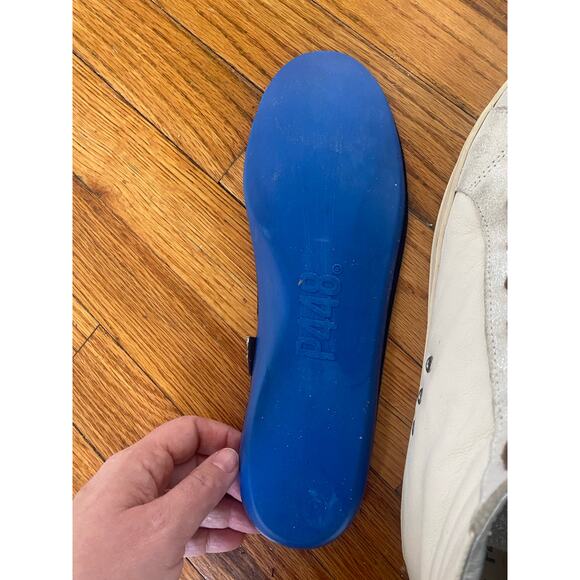 P448 / Ivory Snake-Print Soft Brown Shoelaces Skate High Top size 41/ US 10 - Picture 8 of 10